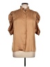 Ann Taylor 100% Polyester Tan Short Sleeve Blouse Size L - photo 1