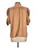 Ann Taylor 100% Polyester Tan Short Sleeve Blouse Size L - photo 2