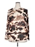 DKNY Brown Long Sleeve Blouse Size 2X - photo 1