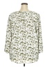 Monday Fun 100% Polyester Print Ivory 3/4 Sleeve Blouse Size 2X - photo 2