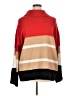 H By Halston Color Block Red Turtleneck Sweater Size XL - photo 1