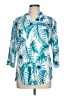 Ceasikery Tropical Teal 3/4 Sleeve Blouse Size L - photo 1