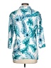 Ceasikery Tropical Teal 3/4 Sleeve Blouse Size L - photo 2