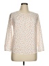 Maison Jules 100% Polyester Polka Dots White 3/4 Sleeve Blouse Size XL - photo 1
