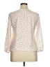 Maison Jules 100% Polyester Polka Dots White 3/4 Sleeve Blouse Size XL - photo 2
