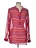 Liz Claiborne 100% Polyester Red Long Sleeve Blouse Size L - photo 1
