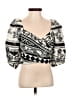 Express 100% Cotton Black 3/4 Sleeve Blouse Size 0 - photo 1
