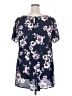Torrid Floral Purple Short Sleeve Blouse Size 2X (estimated) - photo 2