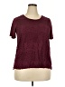 Joe Fresh Burgundy Short Sleeve Top Size 1X - photo 1