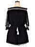 Belle + Sky 100% Polyester Graphic Black Romper Size XL (petite) - photo 1