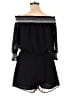 Belle + Sky 100% Polyester Graphic Black Romper Size XL (petite) - photo 2