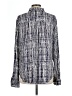 Holding Horses 100% Rayon Print Blue Long Sleeve Blouse Size 12 - photo 2