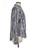 Holding Horses 100% Rayon Print Blue Long Sleeve Blouse Size 12 - photo 4