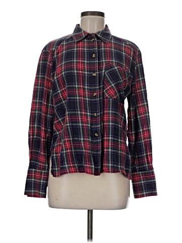 Topshop Long Sleeve Button-Down Shirt (view 1)