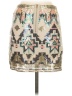 Alya 100% Polyester Print Silver Casual Skirt Size S - photo 2
