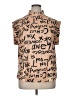 Shein Curve 100% Polyester Print Brown Sleeveless Blouse Size 1X - photo 1