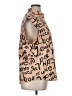 Shein Curve 100% Polyester Print Brown Sleeveless Blouse Size 1X - photo 4
