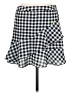 Versona 100% Polyester Checkered-gingham Black Casual Skirt Size M - photo 1