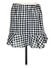 Versona 100% Polyester Checkered-gingham Black Casual Skirt Size M - photo 2