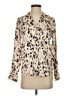 Rails 100% Silk Animal Print Ivory Long Sleeve Silk Top Size XS - photo 1
