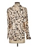 Rails 100% Silk Animal Print Ivory Long Sleeve Silk Top Size XS - photo 2