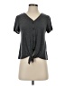 Pink Rose Gray Short Sleeve Henley Size S - photo 1