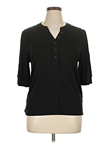 Olivia Grey 3/4 Sleeve Top (view 1)