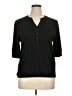 Olivia Grey Black 3/4 Sleeve Top Size XL - photo 1