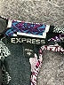 Express 100% Rayon Graphic Black Casual Dress Size XS - photo 7