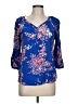 St. John's Bay 100% Rayon Blue 3/4 Sleeve Blouse Size L - photo 1