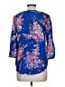 St. John's Bay 100% Rayon Blue 3/4 Sleeve Blouse Size L - photo 2