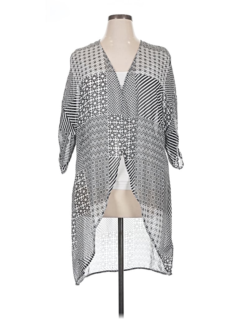 Pre-owned Ruff Hewn Kimono In Gray