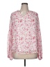 Unbranded 100% Polyester Pink Long Sleeve Blouse Size XL - photo 1