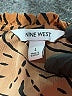 Nine West 100% Polyester Animal Print Brown Short Sleeve Blouse Size L - photo 7