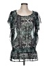 Assorted Brands Green Short Sleeve Blouse Size L (estimated) - photo 1