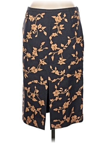 Michael Kors Raffia Embroidered Pencil Skirt (view 1)
