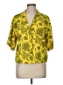 Saunders Collective 100% Polyester Yellow Short Sleeve Blouse Size 6 - photo 1