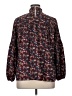 Unbranded 100% Polyester Floral Brown Burgundy Long Sleeve Blouse Size XL (estimated) - photo 2