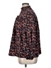 Unbranded 100% Polyester Floral Brown Burgundy Long Sleeve Blouse Size XL (estimated) - photo 5