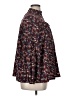 Unbranded 100% Polyester Floral Brown Burgundy Long Sleeve Blouse Size XL (estimated) - photo 4