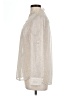 Express Outlet Polka Dots Ivory Long Sleeve Blouse Size L - photo 5