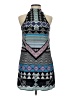 Express 100% Rayon Graphic Black Casual Dress Size XS - photo 1