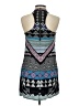 Express 100% Rayon Graphic Black Casual Dress Size XS - photo 2