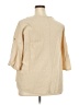 Shein Curve Tan 3/4 Sleeve Button-Down Shirt Size 18 Plus (3) - photo 1