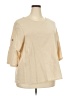 Shein Curve Tan 3/4 Sleeve Button-Down Shirt Size 18 Plus (3) - photo 2