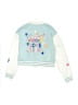 No Comment 100% Polyester Hearts Blue Track Jacket Size 14 - photo 2