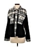 Shein 100% Polyester Plaid Black Cardigan Size 6 - photo 1