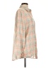 Adora 100% Cotton Plaid Orange Long Sleeve Button-Down Shirt Size L - photo 4