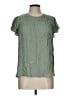 Daniel Rainn 100% Rayon Green Short Sleeve Blouse Size L (petite) - photo 1