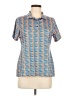 Antigua Blue Short Sleeve Blouse Size M - photo 1